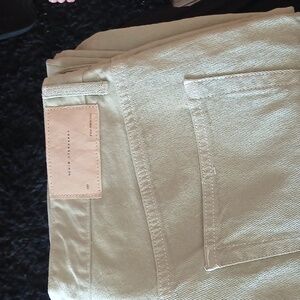 Zara Women's Straight Leg Jeans in Light Sage Green